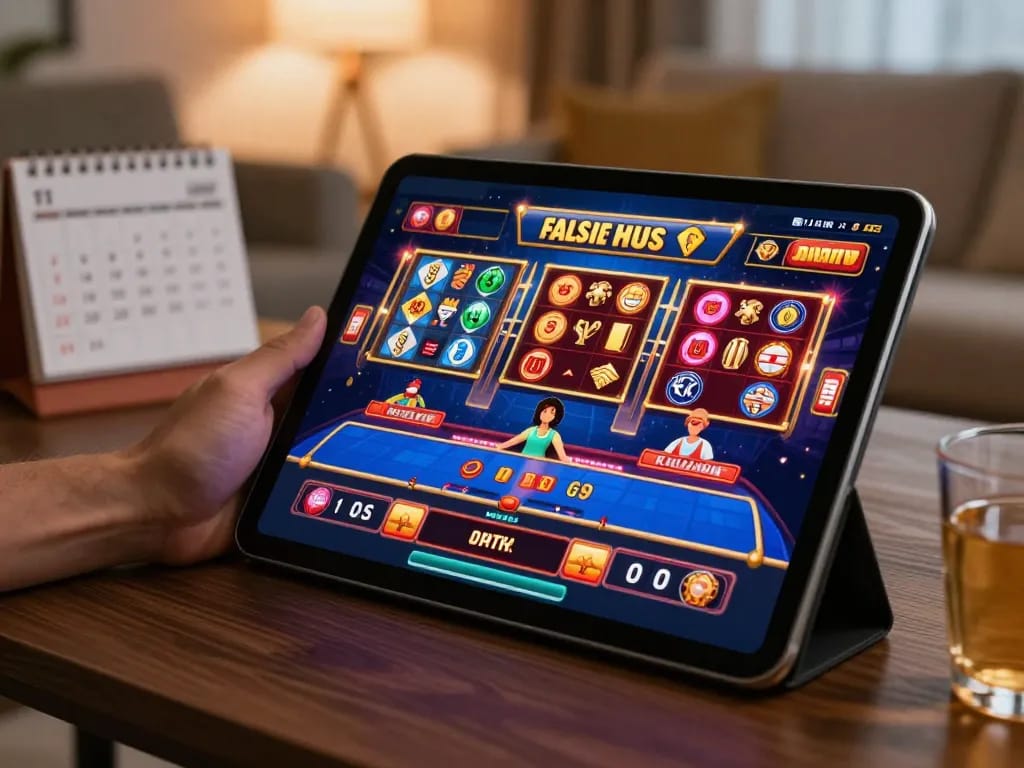 Engaging online gaming experience at https://ww88b.com/ with tablet showing dynamic casino games.