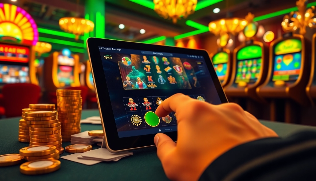 Engaging online gameplay with idnslot interface featuring vibrant slots and poker action.