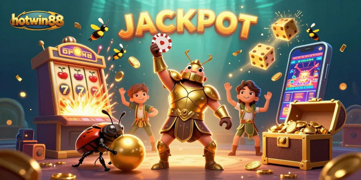 Menangkan jackpot di hotwin88 dengan ilustrasi kasino menyenangkan dan berwarna-warni.