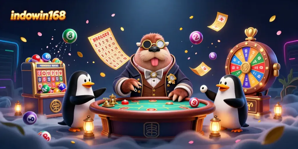 Experience excitement with indowin168 at a vibrant underwater casino featuring engaging characters and dynamic game elements.