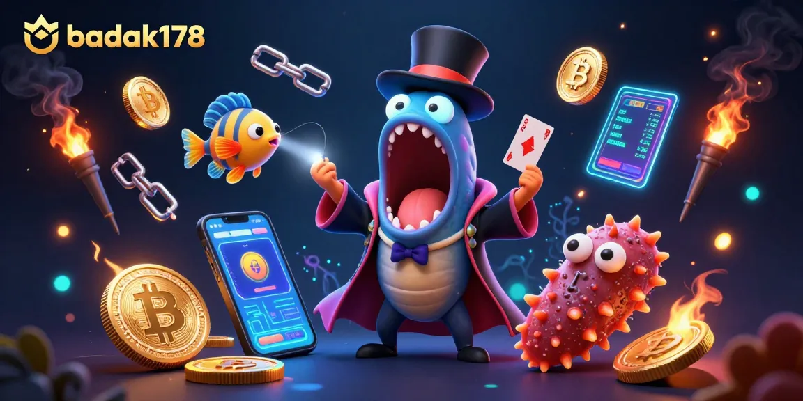Experience the magic of gaming with badak178 in this vibrant casino-themed 3D illustration.