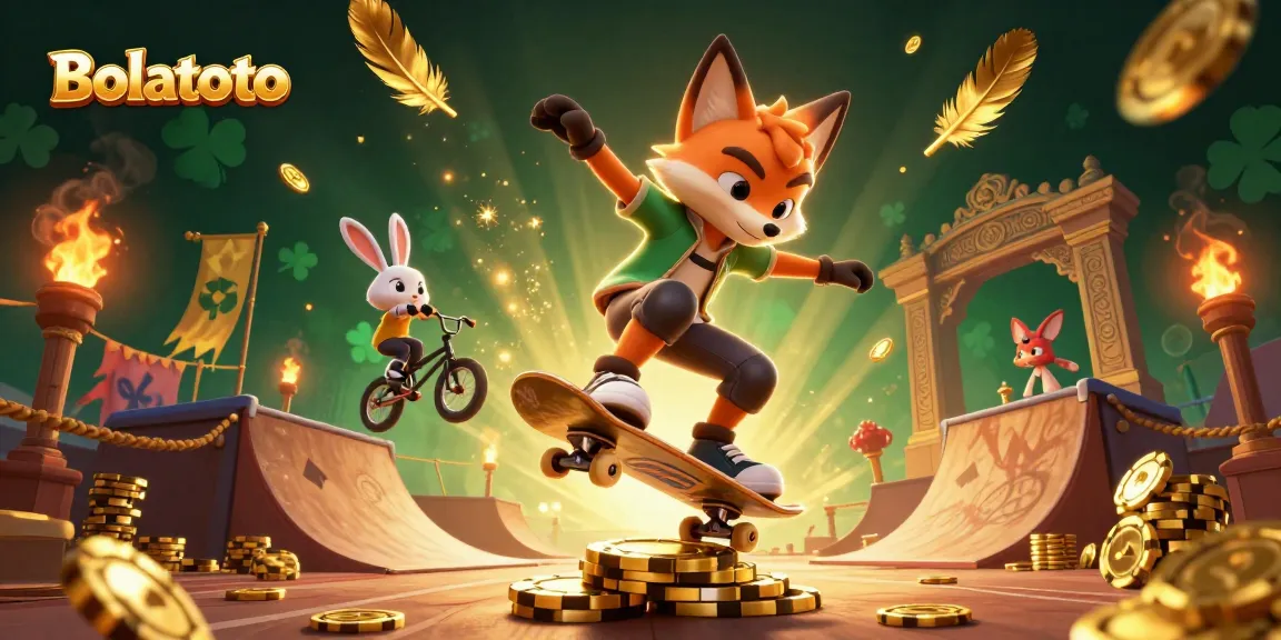 Bet on fun with Bolatoto's vibrant casino-themed 3D illustration featuring dynamic characters.