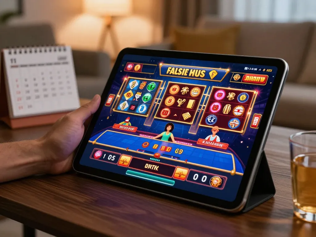 Engaging online gaming experience at https://ww88b.com/ with tablet showing dynamic casino games.