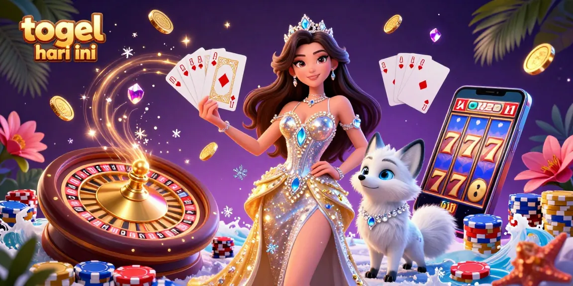 Togel hari ini brings excitement with dynamic casino visuals featuring spinning roulette and vibrant gems.