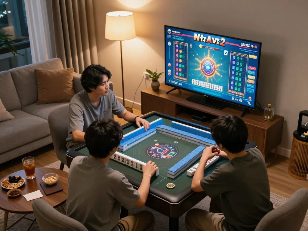 Sesi permainan menarik dari Mahjong Ways 2 pola menang malam dengan pemain menganalisis strategi dan menikmati suasana rumah yang nyaman.