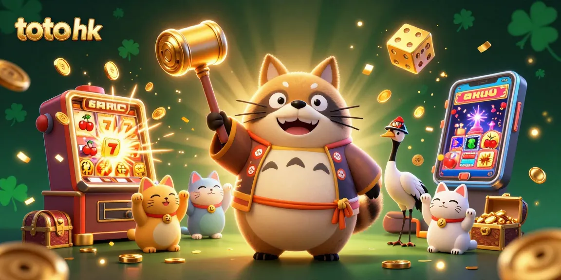 Menggandakan peluang menang di toto hk dengan ilustrasi kasino yang penuh warna dan berenergi.