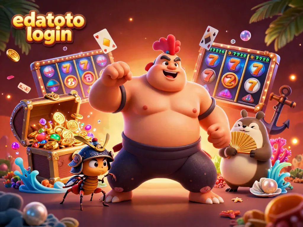 Gambarlah karakter edatoto login yang dinamis dengan slot dan elemen judi yang menarik.