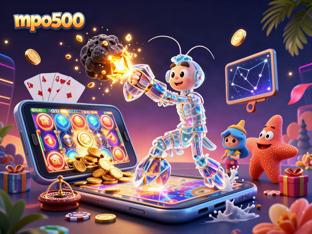 Menangkan permainan slot kasino di mpo500 dengan samurai galaksi udang mantis, emas, dan permata.