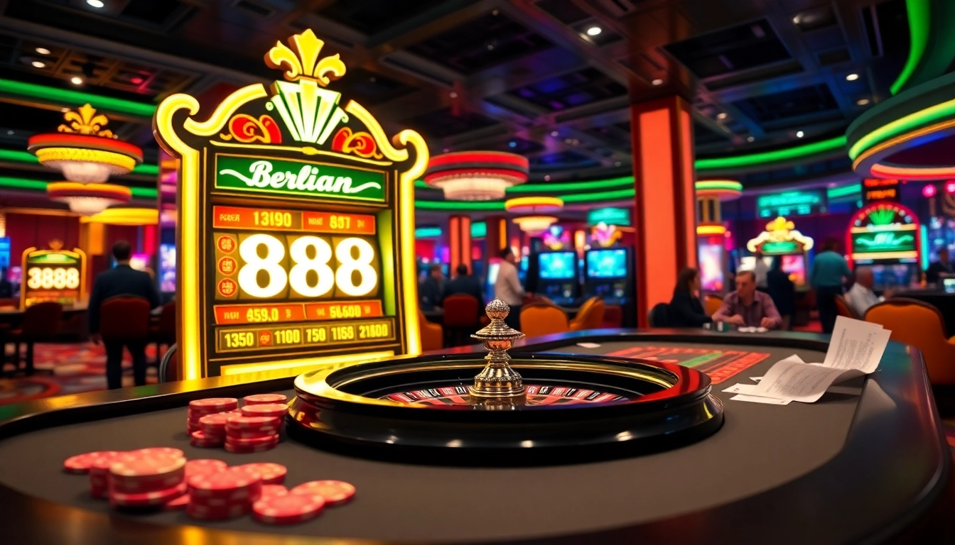 Experience the thrill of gaming at Berlian 888 with exciting jackpots and vibrant casino visuals.