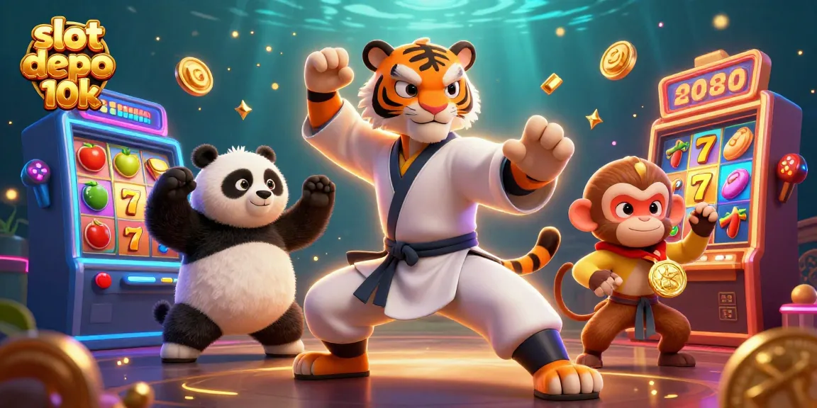 Experience thrilling fun with slot depo 10k featuring lucky symbols and charming characters in action.