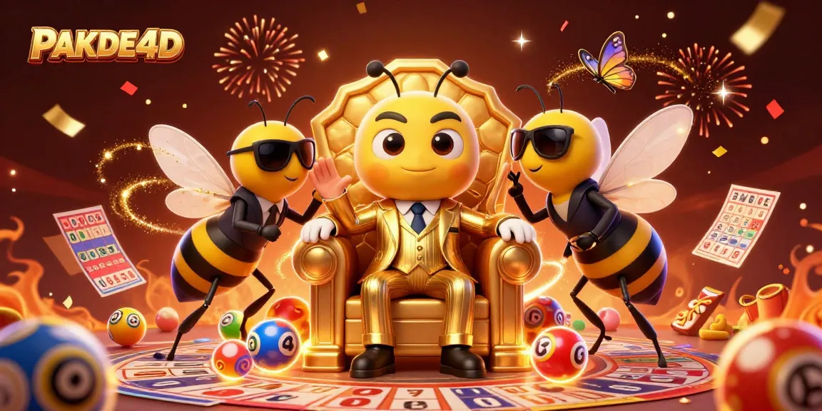 Play exciting lottery games with PAKDE4D in a vibrant, dynamic atmosphere filled with colorful prizes.