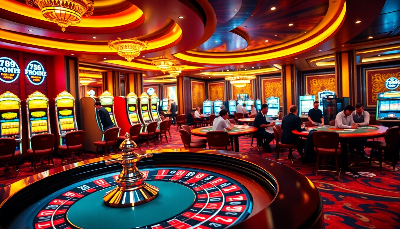 Players enjoy thrilling games at the 789f casino, showcasing excitement and high-stakes action.