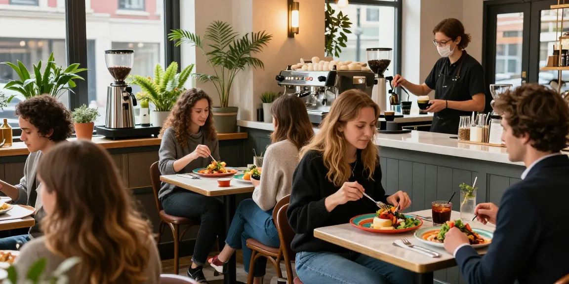 Sydney303 Login at a modern café with patrons enjoying gourmet meals and artisanal coffee