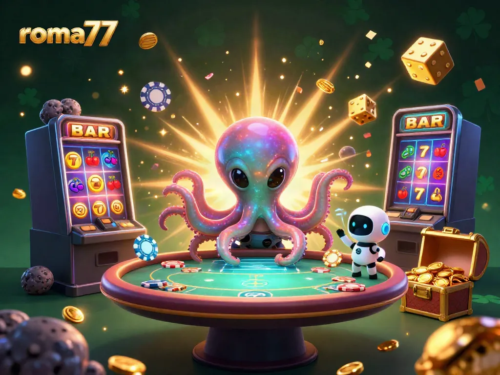 Slot jackpot yang spektakuler dan alien di meja poker, roma77 menampilkan pengalaman kasino yang fantastis