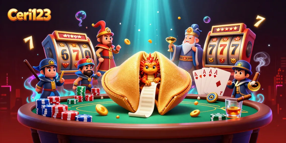 Win big with Ceri123's exciting gameplay featuring a golden fortune cookie and poker elements