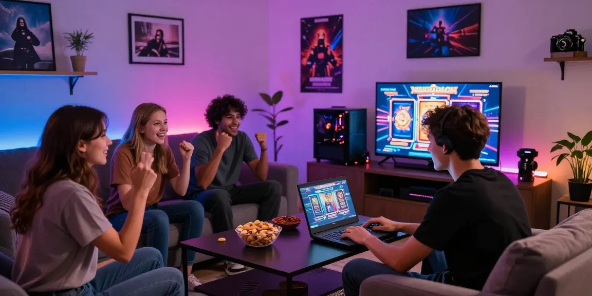 Login Modal138 di ruang keluarga modern dengan gamer dan suasana ceria