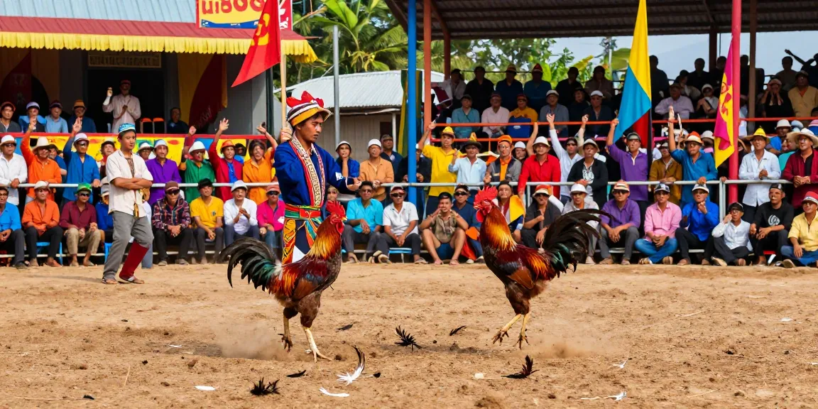 Exciting đá gà au88 cockfighting event capturing roosters in action with cheering crowd.