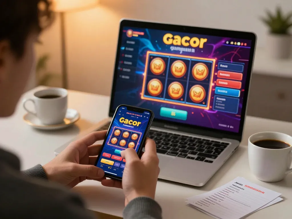 Rasakan slot gacor gampang menang dengan permainan smartphone di rumah, menampilkan taruhan yang strategis.