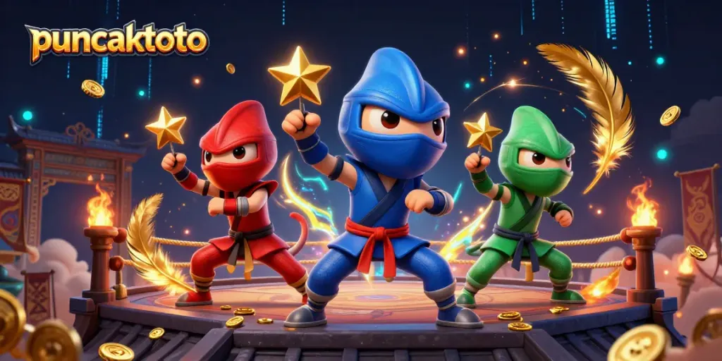 Puncaktoto, tim ninja chameleon beraksi di arena judi, menunjukkan strategi kemenangan.