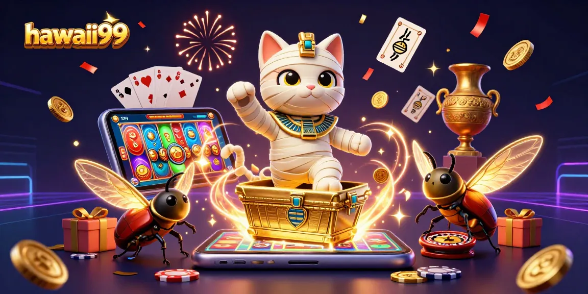 Experience immersive gaming with hawaii99 in this vibrant, action-packed casino scene.