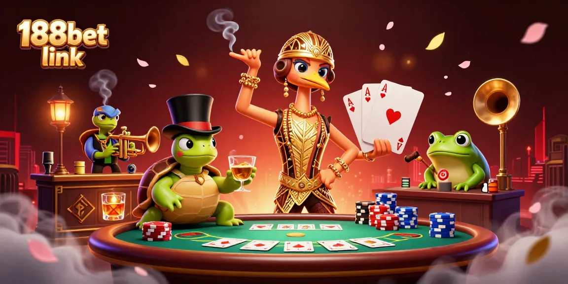 Menggunakan 188bet link untuk bermain poker di kasino yang penuh warna dan karakter menarik