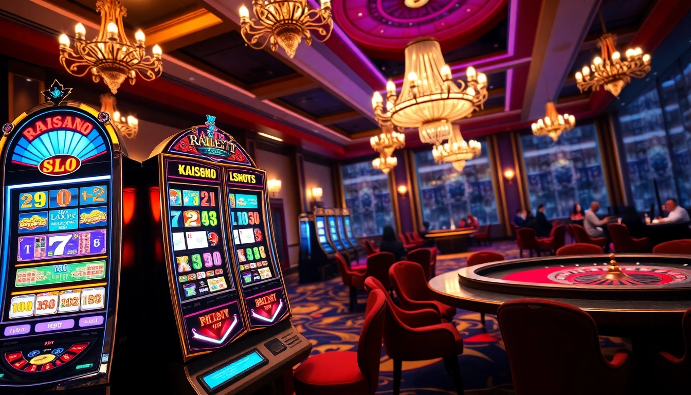 Experience thrilling gameplay at kaisar888 slot amidst a luxurious casino ambiance.