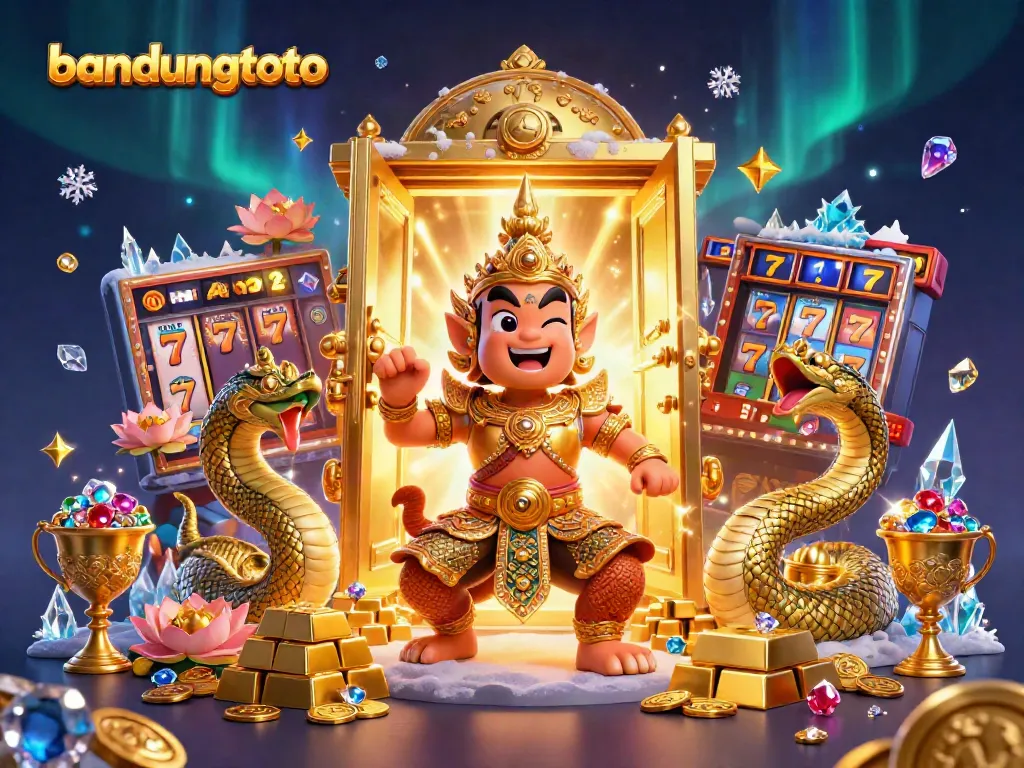Experience winning strategies with bandungtoto as you engage with lively characters in this colorful casino-themed illustration.