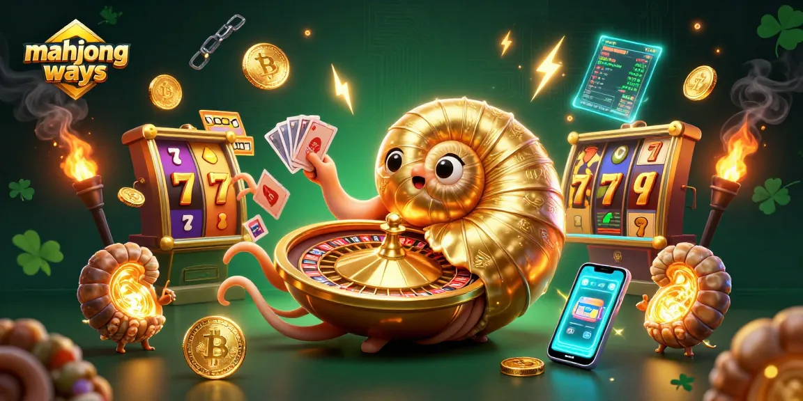 Engage in thrilling mahjong ways gameplay with dynamic visuals of a nautilus roulette and glowing coins.