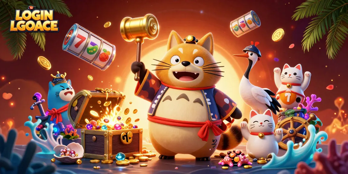Engage with the exciting world of LOGIN LGOACE as a cheerful tanuki leads you to winnings among vibrant casino elements.