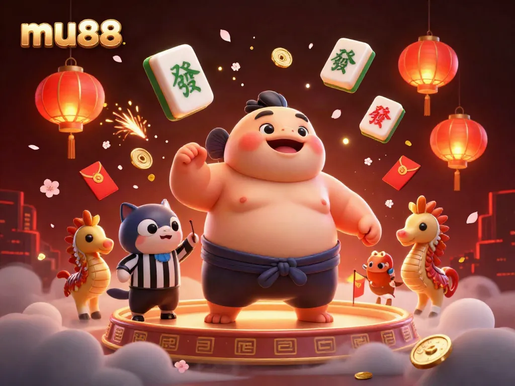 Immerse yourself in mu88's vibrant underwater casino scene featuring a fugu and catfish referee.