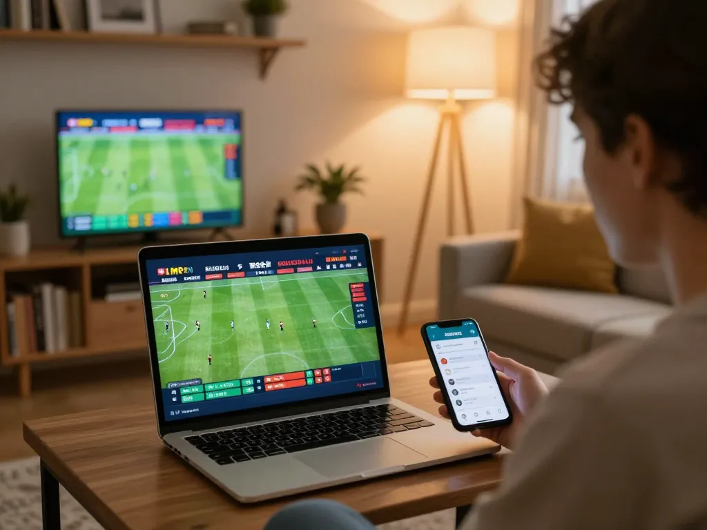 Engaged user analyzing live match statistics using BONGDALU app for smart betting