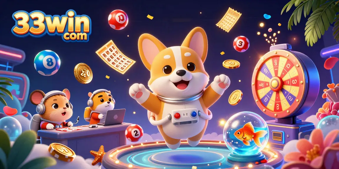 Engage with the 33win com gaming experience, featuring a unique space casino scene.