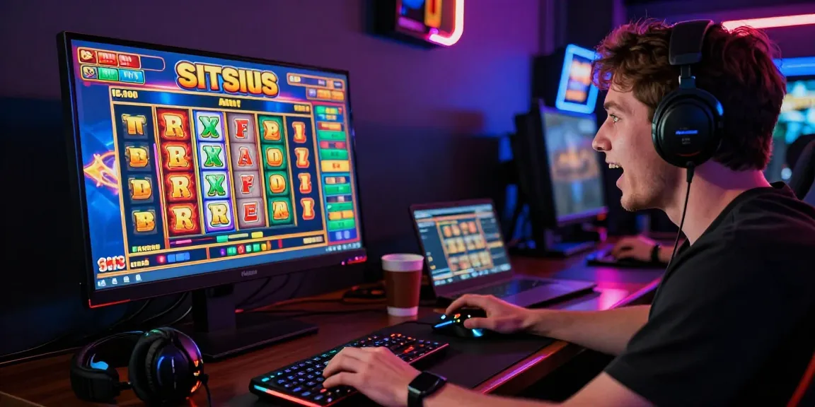 Dynamic situs slot gaming scene with immersive graphics and player excitement.