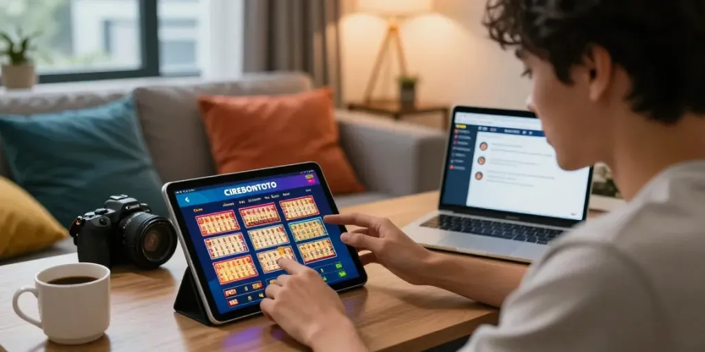 Pengguna cirebontoto menikmati pengalaman taruhan online yang nyaman di ruang tamu modern.