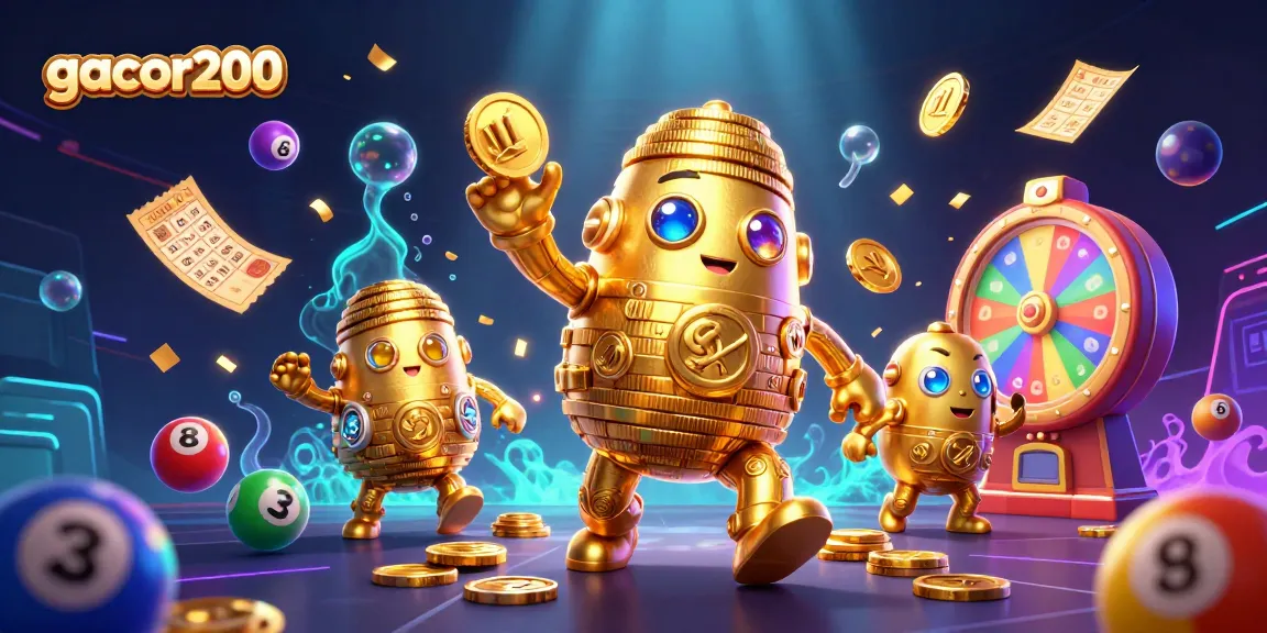 Gacor200 menghadirkan pengalaman seru dengan golem emas dan unsur judi yang dinamis seperti bola lotre.