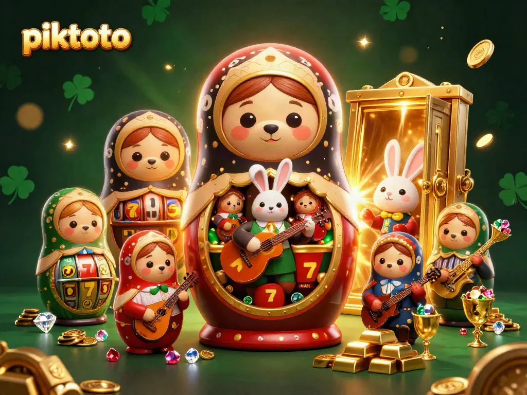 Engage in thrilling slot action with piktoto, encapsulated in a vibrant 3D scene.