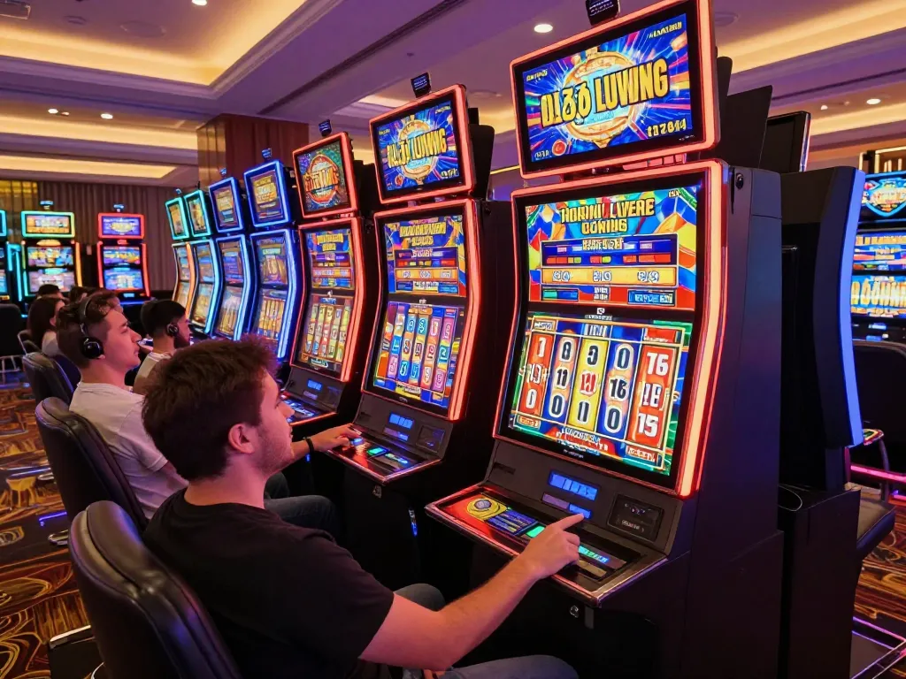 PULSASLOT players enjoying vibrant slot machines with exciting graphics and dynamic gameplay