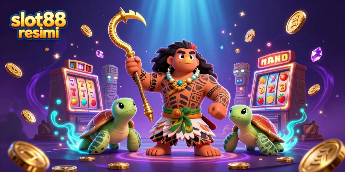 Slot88 resmi dengan grafis menarik, menampilkan permainan slot yang menggoda dan karakter unik.