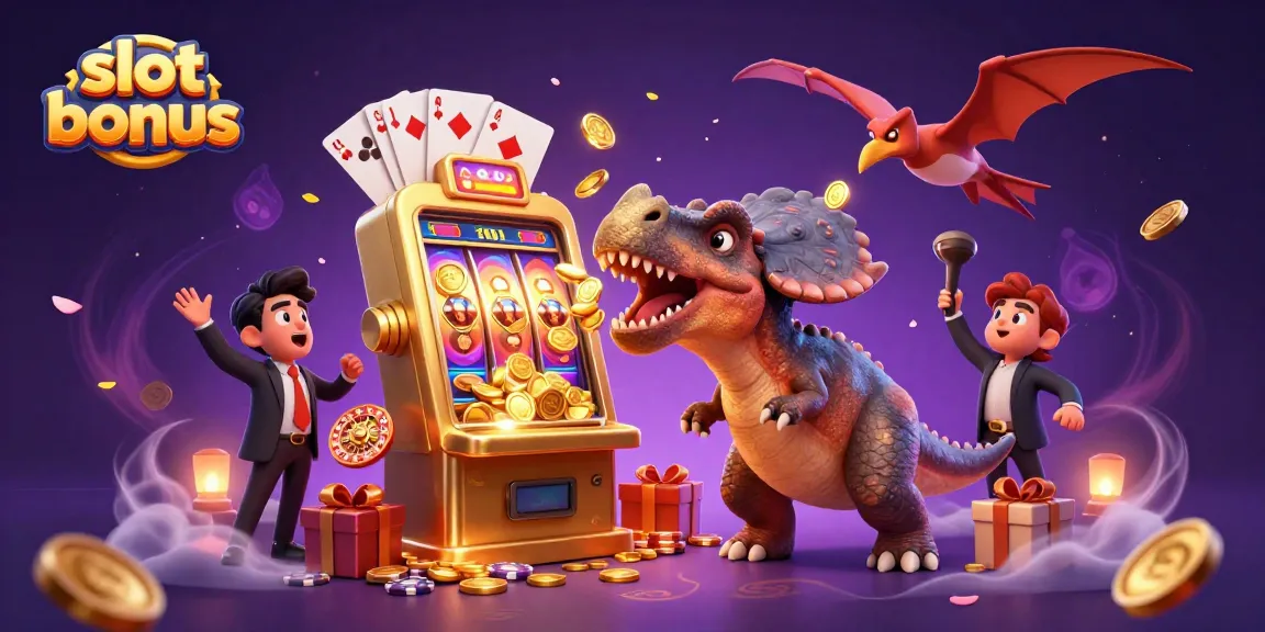 Mengambil slot bonus dengan kepala pachycephalosaurus yang menghantam mesin slot emas, dikelilingi karakter lainnya, dan elemen permainan dapat dilihat.