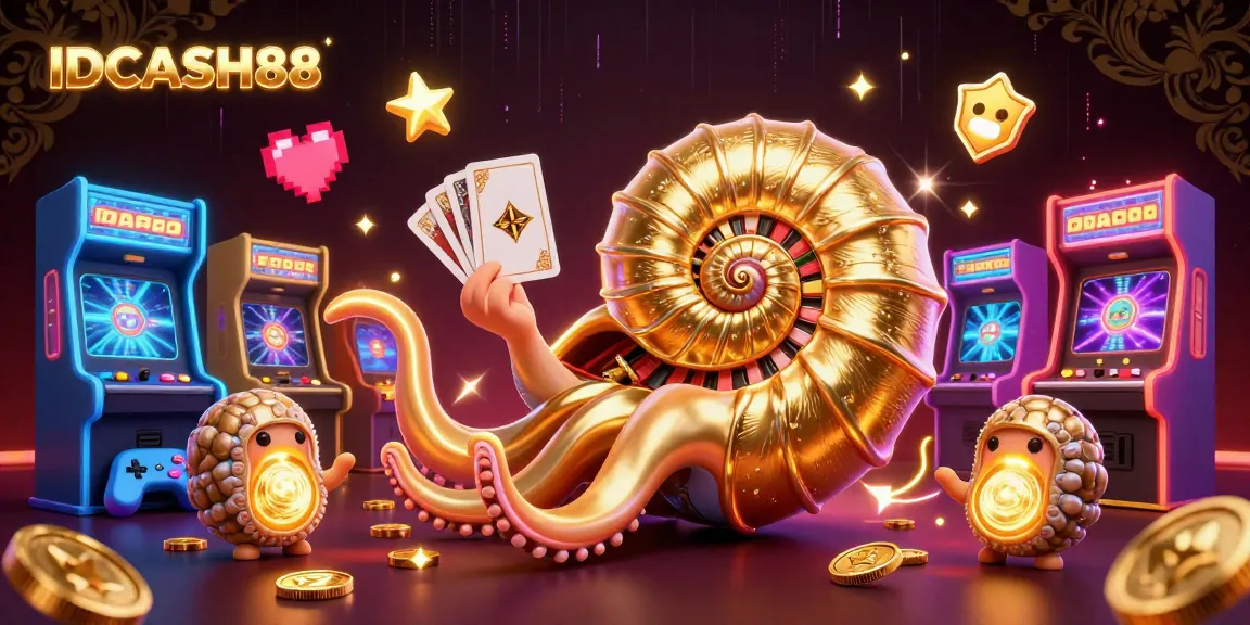 Engage with IDCASH88's vibrant gaming experience with a glowing nautilus roulette wheel.