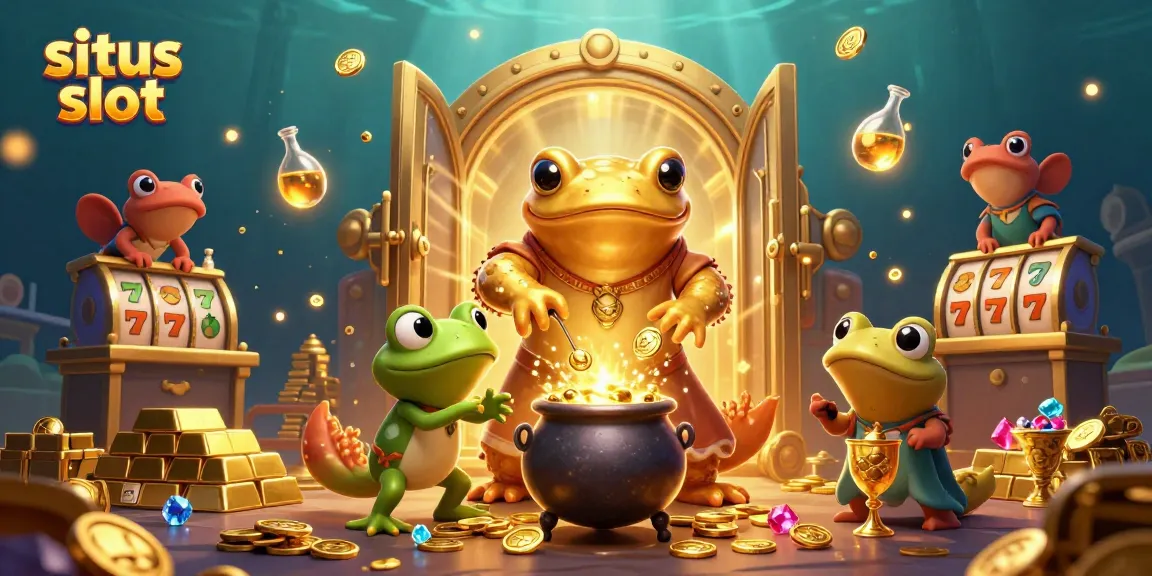 Engage with the thrilling world of situs slot featuring a magical alchemist, dynamic slot reels, and golden treasures.