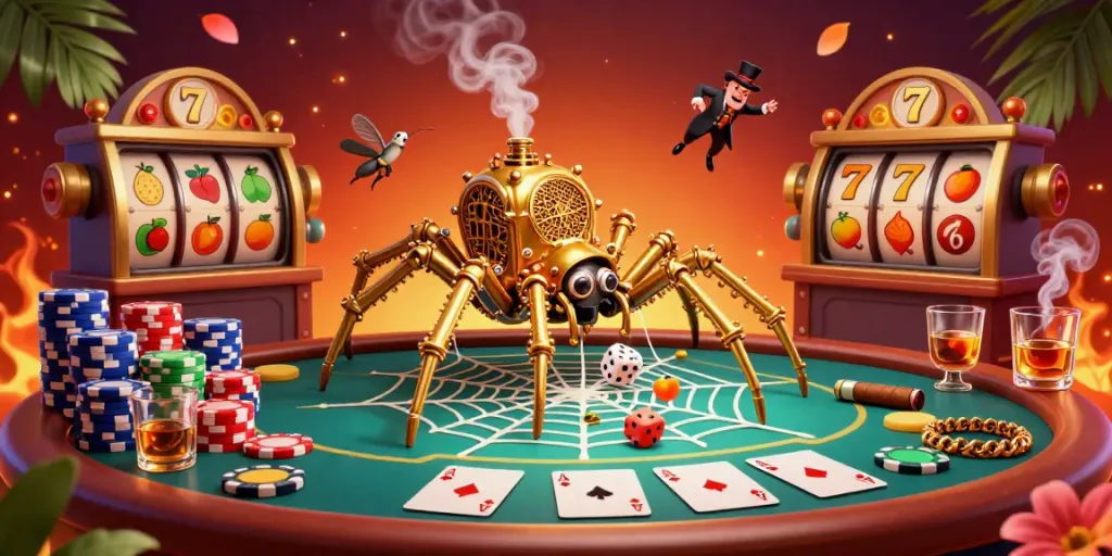 Menggulung kemenangan di BABE138 dengan permainan slot berwarna dan suasana kasino yang menggembirakan.